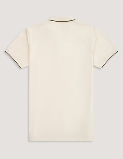 Off White Pique Polo Shirt