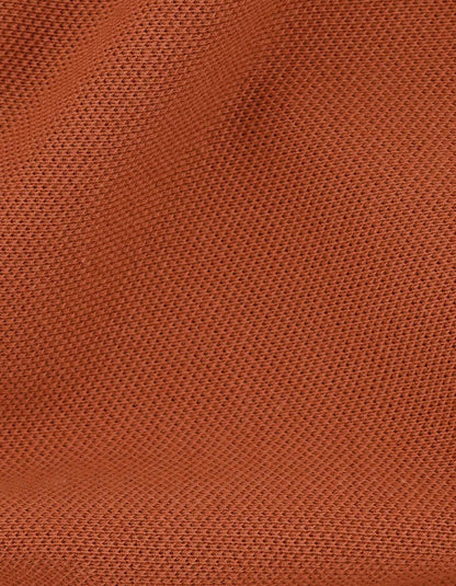 Rust Regular Fit Cotton Polo Shirt