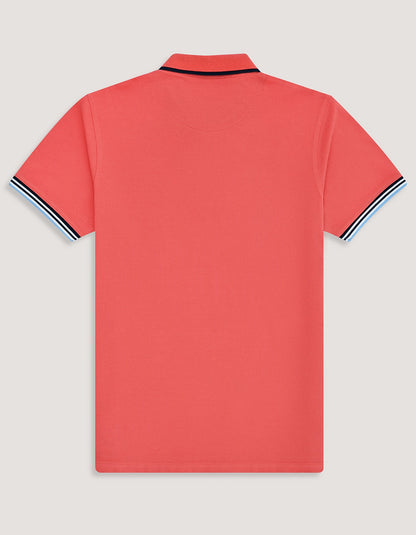 Coral Union Jack Polo Shirt