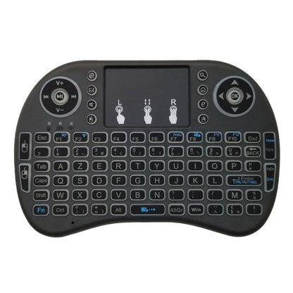 Support Language: French i8 Air Mouse Wireless Backlit Keyboard with Touchpad for Android TV Box & Smart TV & PC Tablet & Xbox360 & PS3 & HTPC/IPTV, French