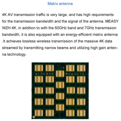 Measy W2H 60GHz 4K Ultra HD Wireless Transmission Kit, Transmission Distance: 30m, UK Plug, 4K