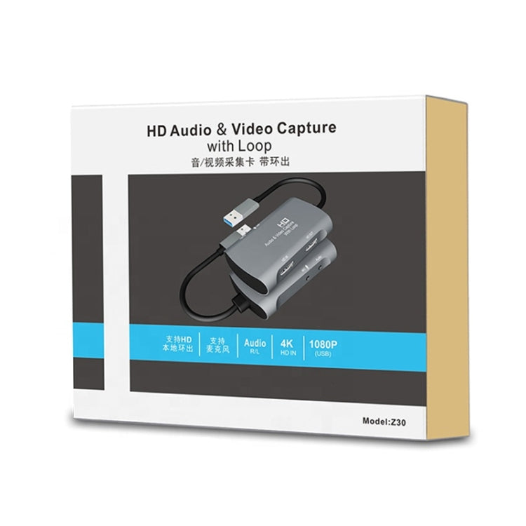 Z30 HDMI Female + Mic to HDMI Female + Audio + USB 2.0 Video Capture Box, Z30