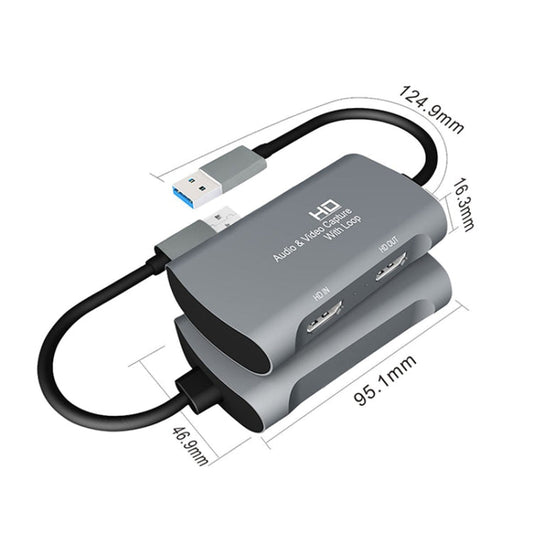 Z31 HDMI Female to HDMI Female + Audio + USB 2.0 Video Capture Box, Z31