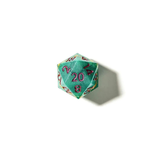 Jaded Turquoise | Sharp Edge Dice | Resin | 7 Piece Set