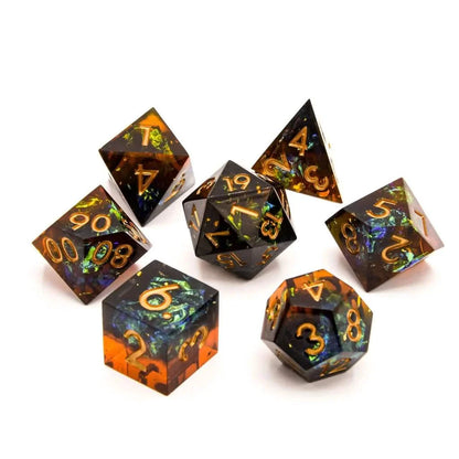 Archer's Dream | Sharp Edge Dice | Resin | 7 Piece Set