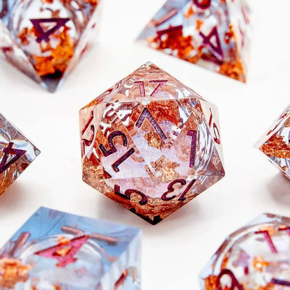 Lavender Seraph | Liquid Core Dice | Resin | 7 Piece Set
