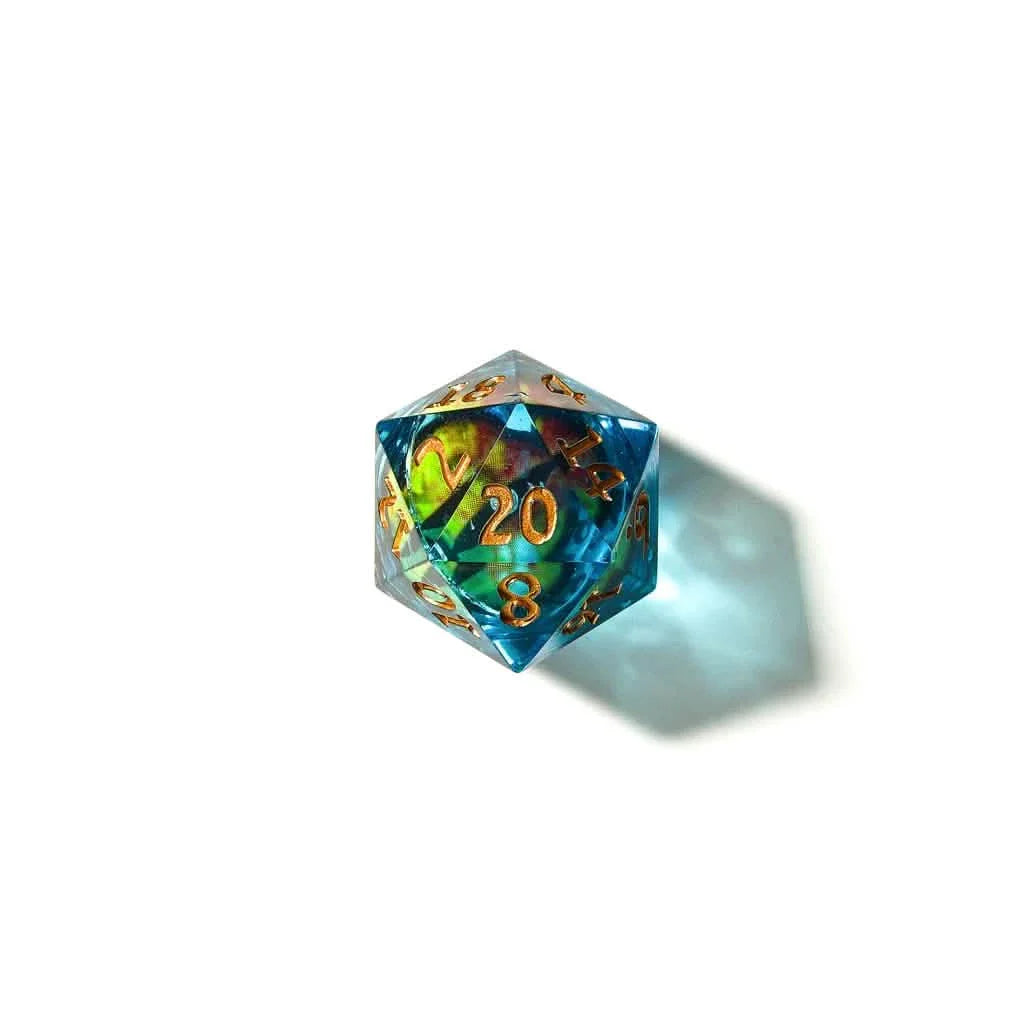 Eye of Destiny | Liquid Core Dice | Resin | 7 Piece Set