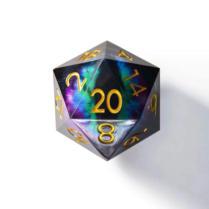 Eye of Shadows | 50mm D20 | Oversized Resin Dice | Single Dice