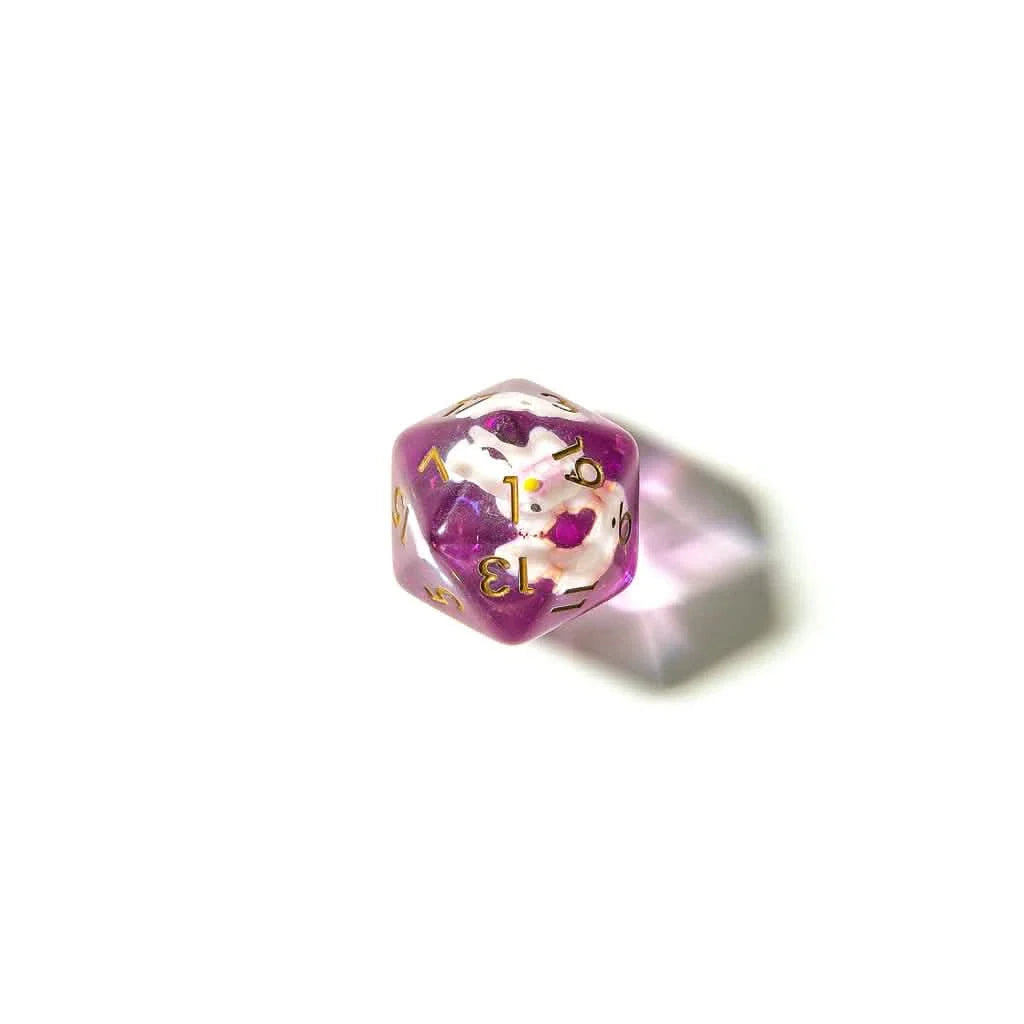 Unicorns | Soft Edge Dice | Resin | 7 Piece Set