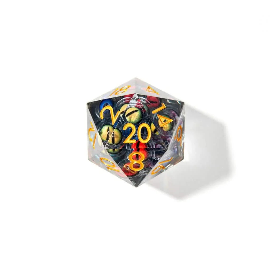 Eyes of Chaos | 33mm D20 | Oversized Liquid Core Dice | Single Dice