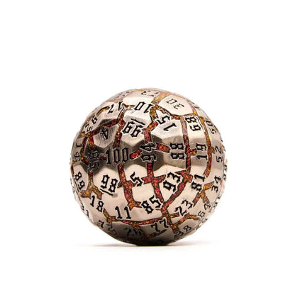 Infernal Steel | Solid Metal Dice | 50MM D100