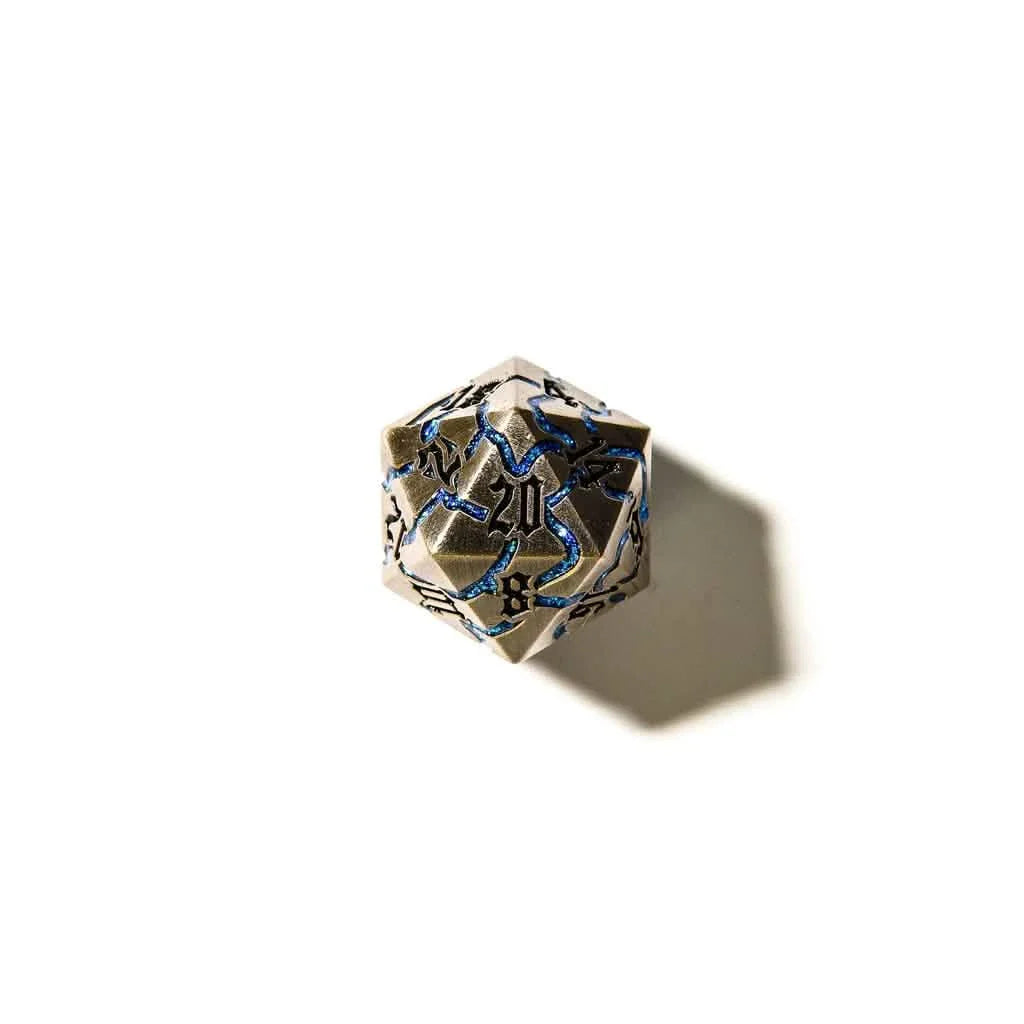 Frostmourne Steel | Solid Metal Dice | 7 Piece Set