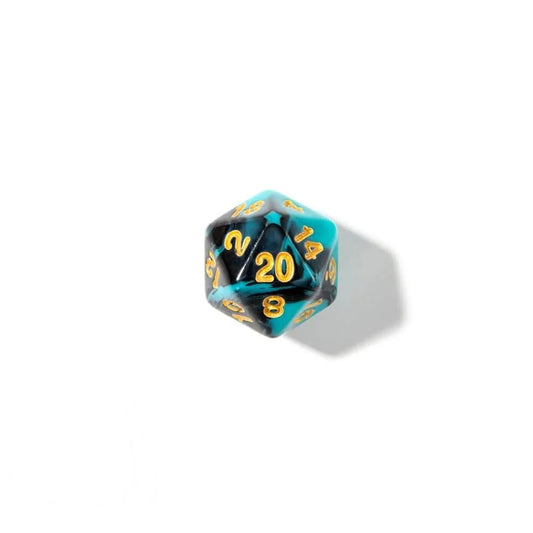 Shadowed Abyss | Soft Edge Dice | Acrylic | 7 Piece Set
