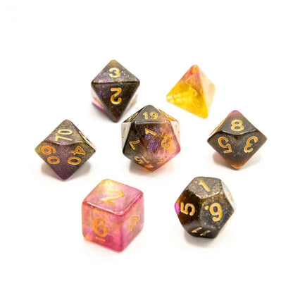Starfall Dream | Soft Edge Dice | Acrylic | 7 Piece Set