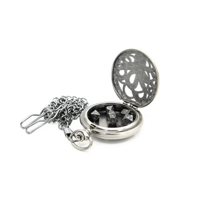 Kraken's Keepsake | Pocket Watch Dice Case | Mini Dice | Ancient Silver