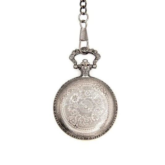 Fate's Guardian | Pocket Watch Dice Case | Mini Dice | Ancient Silver