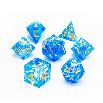 Skyward Spark | Sharp Edge Dice | Resin | 7 Piece Set