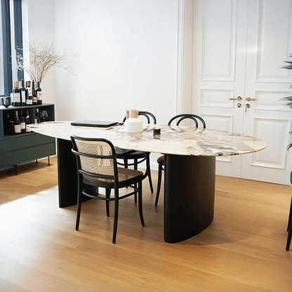 Tambo Oval Dining Table, Pebble Shape, Sintered Stone