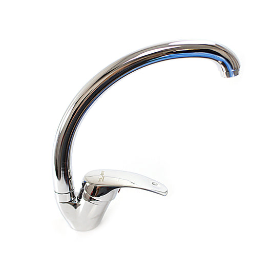 Modern Chrome Dual Handle Kitchen Basin Mixer Tap