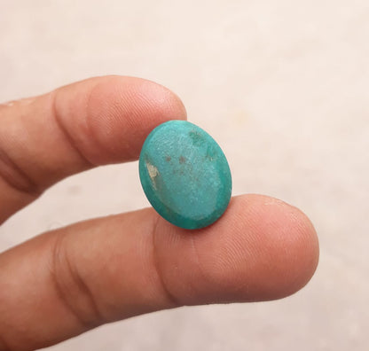 Natural Teal Green Turquoise  - Green Turquoise - 17.3ct- 18x14mm