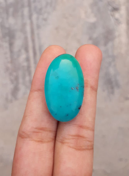 Natural Teal Green Turquoise  - Green Turquoise - 34.2ct- 29x17mm