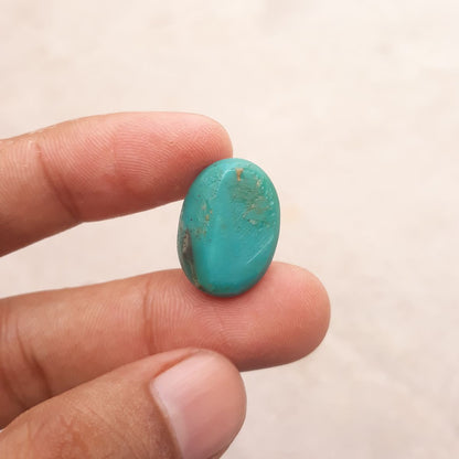 Natural Teal Green Turquoise  - Green Turquoise - 17.7ct- 22x16mm