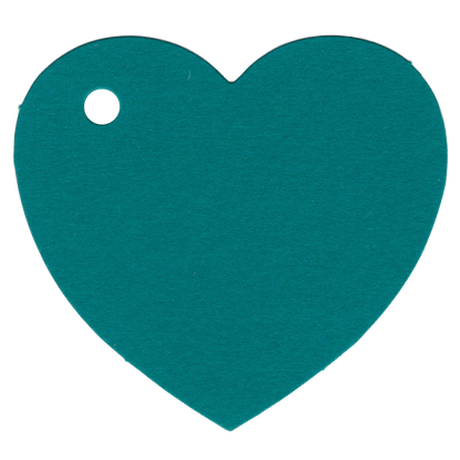 100 Heart Shaped Gift Tags with White Satin Ribbon -  21 Colours, Birthday Xmas