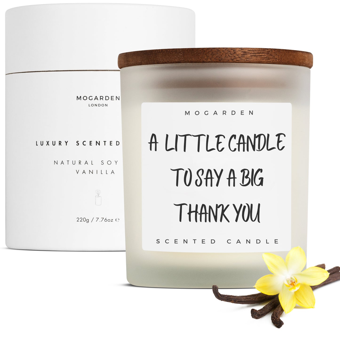 Thank You Candle - Luxury Vanilla Soy 220g | Thank You Gift