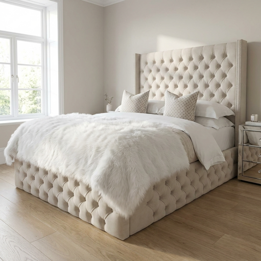The Bella Wingback Bed 'UK Fully Upholstered'