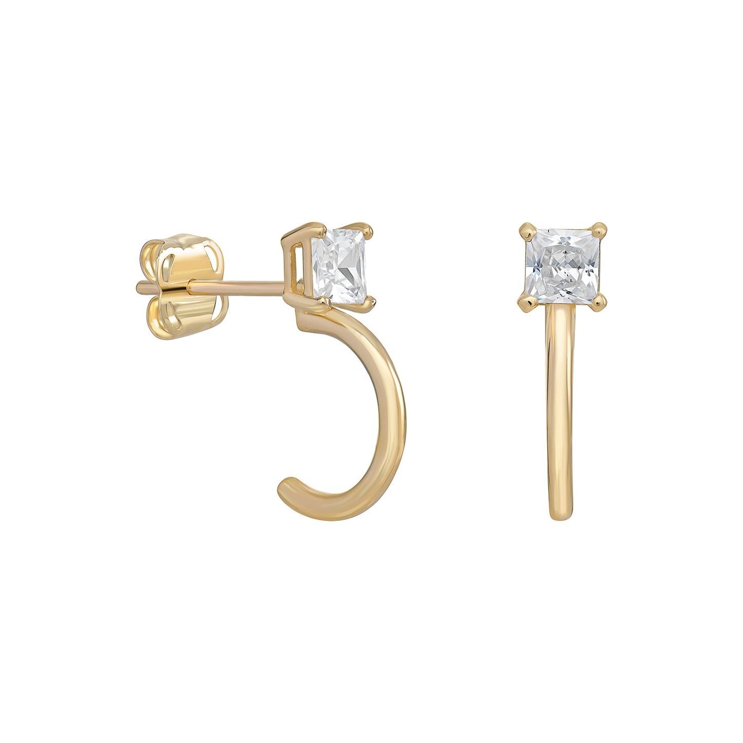 Thea Half Hoop Stud Earrings