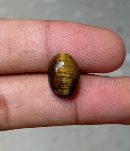 9.2ct Tiger Eye Cabochon - June Birthstone - June Birthstone -  16x11x7mm