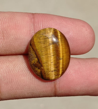 18.9ct Tiger Eye Cabochon - June Birthstone - June Birthstone -  23x18x5mm