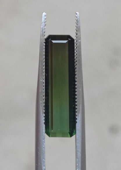 5.8ct Natural Bi-Color Green Tourmaline Gemstone - October Birthstone