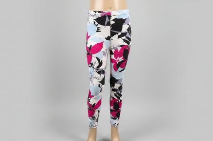 Tropical design full length stretch leggings