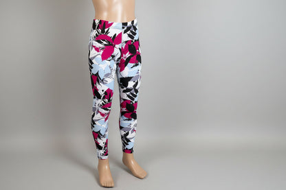 Tropical design full length stretch leggings