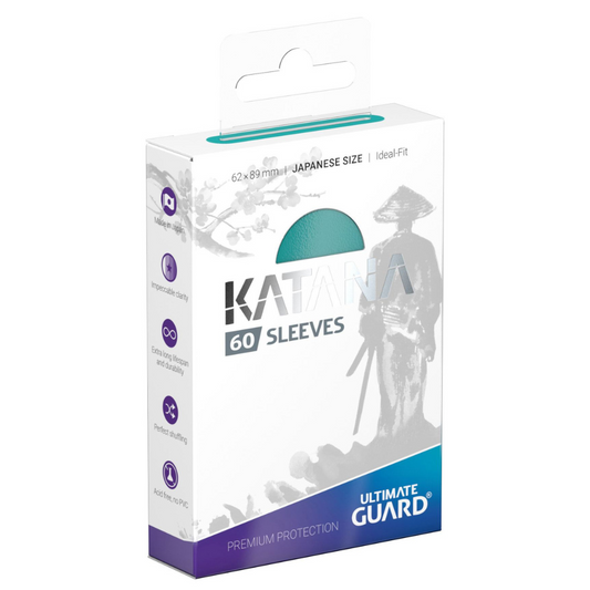 Ultimate Guard Katana Sleeves Japanese Size (60) - Turquoise