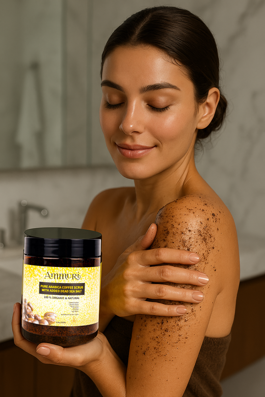 Ammuri Organic Coffee Body Scrub | Dead Sea Salt Exfoliating Polish