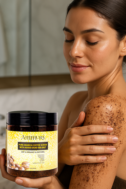 Ammuri Organic Coffee Body Scrub | Dead Sea Salt Exfoliating Polish