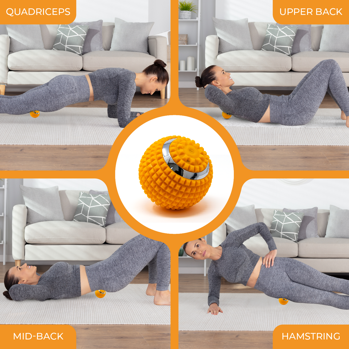 Vibrating Massage Ball (Orange)