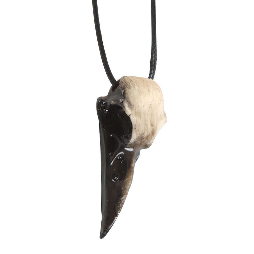Gothic Gifts Resin Crow Skull Necklace