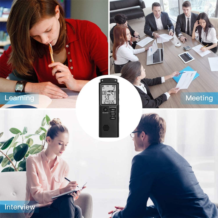 T60 Monochrome Screen HD Noise Reduction Digital Voice Recorder, 16G, Support MP3 / WAV Format, 16G