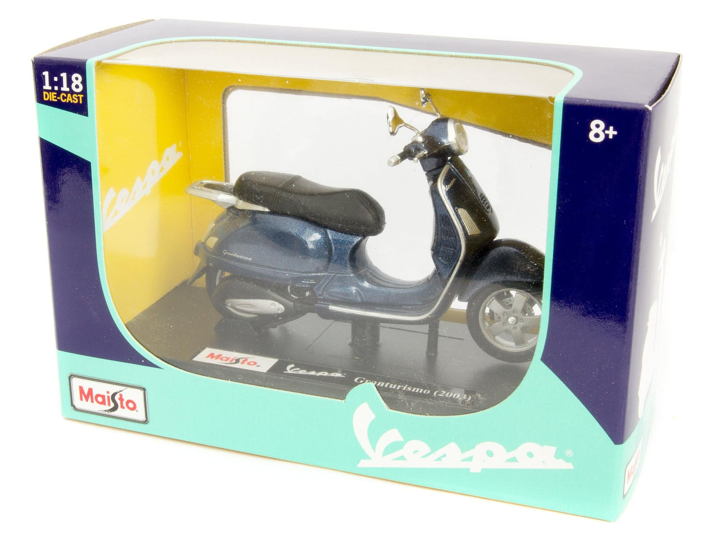 Vespa Granturismo 2003 Blue 1:18 Scale Maisto Diecast Model