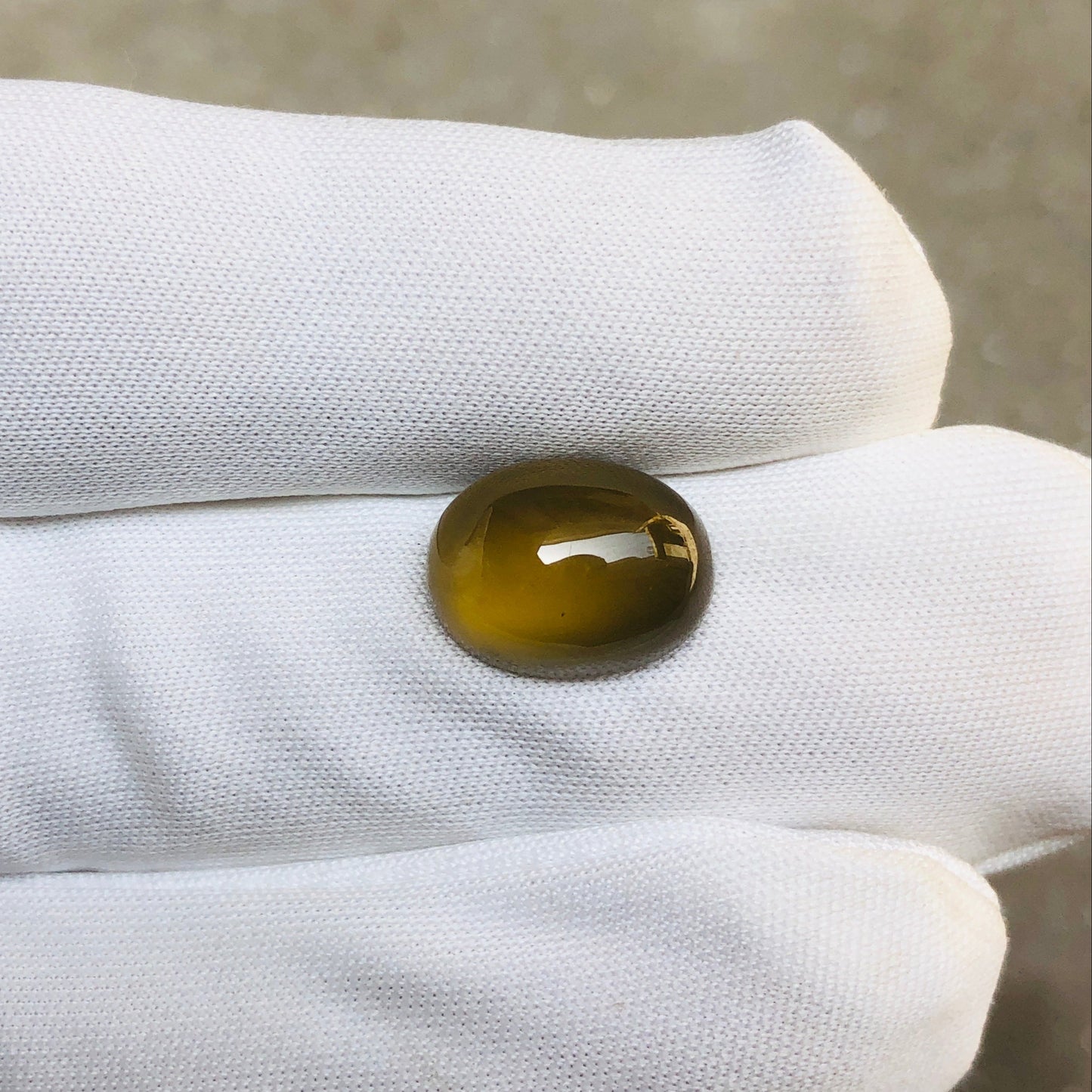 Natural Vesuvianite Solar Gemstone - Idocrase Gem -  Vesuvianite Cabochon - 13x10x7mm