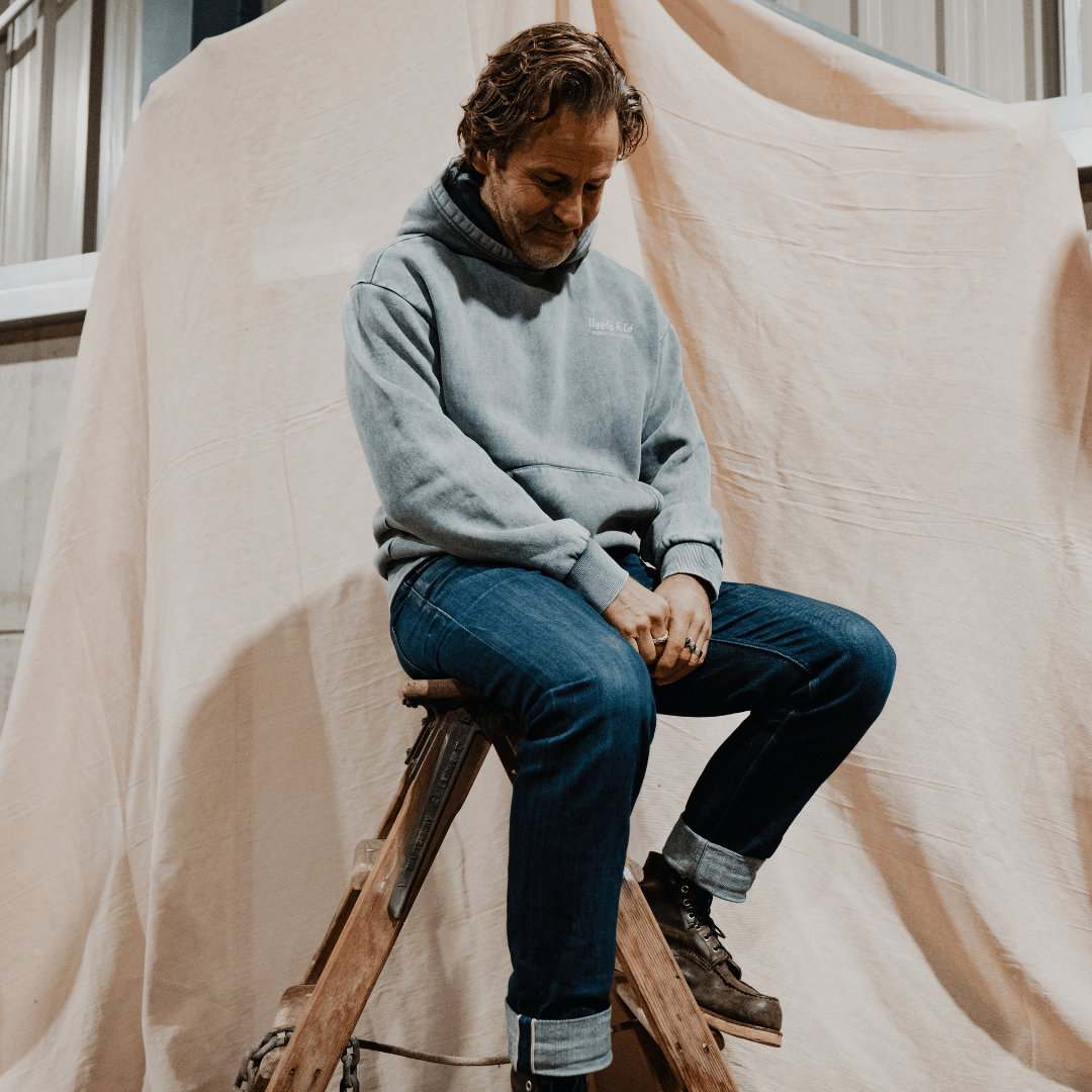 Blue Diamond Acid Wash Hoodie