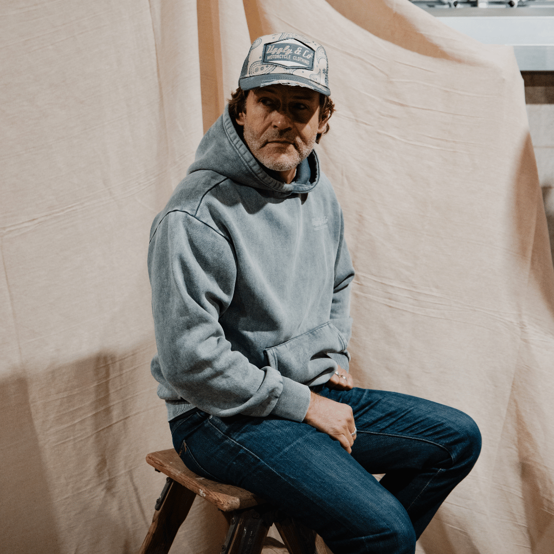 Blue Diamond Acid Wash Hoodie