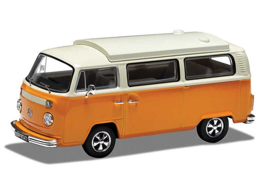 Volkswagen Type 2 Bay Window Devon New Moonraker Marino Yellow Pastel White 1:43 Scale Corgi Vanguards Diecast Model