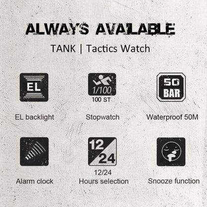 TANK North Edge Men Fashion Professional Military Army Outdoor Sport Waterproof Running Swimming Smart Digital Watch, TANK North Edge
