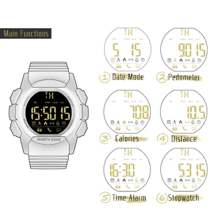 NORTH EDGE AK Bluetooth Multi-function Smart Watch with LED Backlit, Support Incoming Call Reminder, Smart Stopwatch, Information Reminder, AK