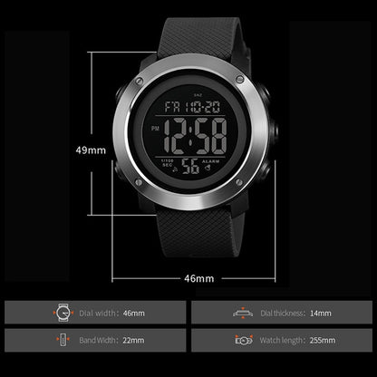 SKMEI 1416 Multifunctional Outdoor Fashion Noctilucent Waterproof Steel Ring Digital Watch, Steel Ring, 1416 Steel Ring