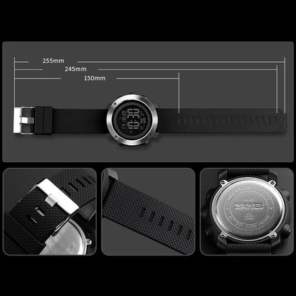 SKMEI 1416 Multifunctional Outdoor Fashion Noctilucent Waterproof Steel Ring Digital Watch, Steel Ring, 1416 Steel Ring